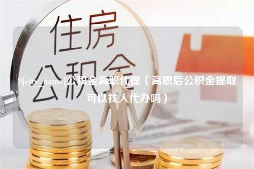 漯河公积金离职代提（离职后公积金提取可以找人代办吗）