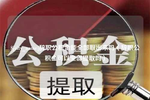 漯河辞职公积金能全部取出来吗（辞职公积金可以全部提取吗）