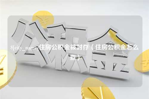 漯河住房公积金被封存（住房公积金怎么查）