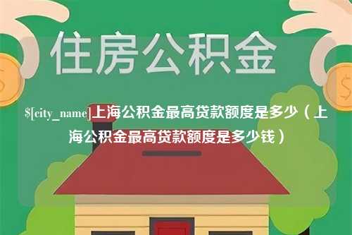 漯河上海公积金最高贷款额度是多少（上海公积金最高贷款额度是多少钱）